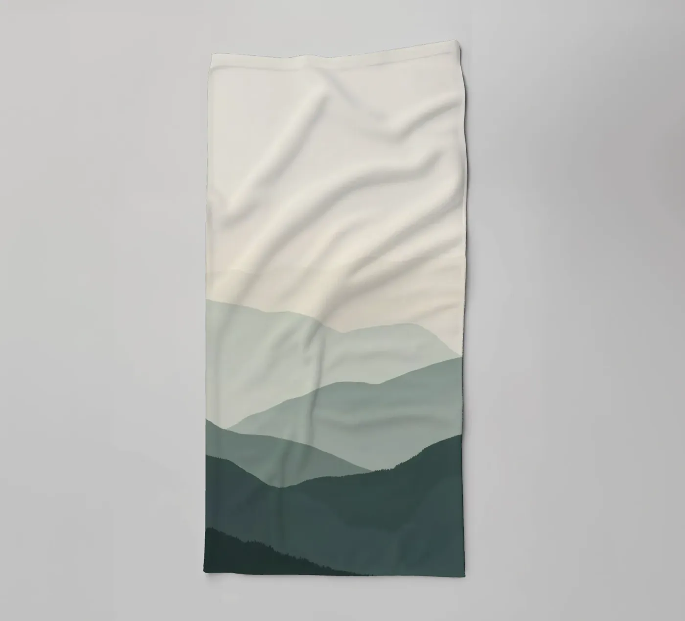 Watercolor Layered Mountain Ranges towel by DesignDoodle