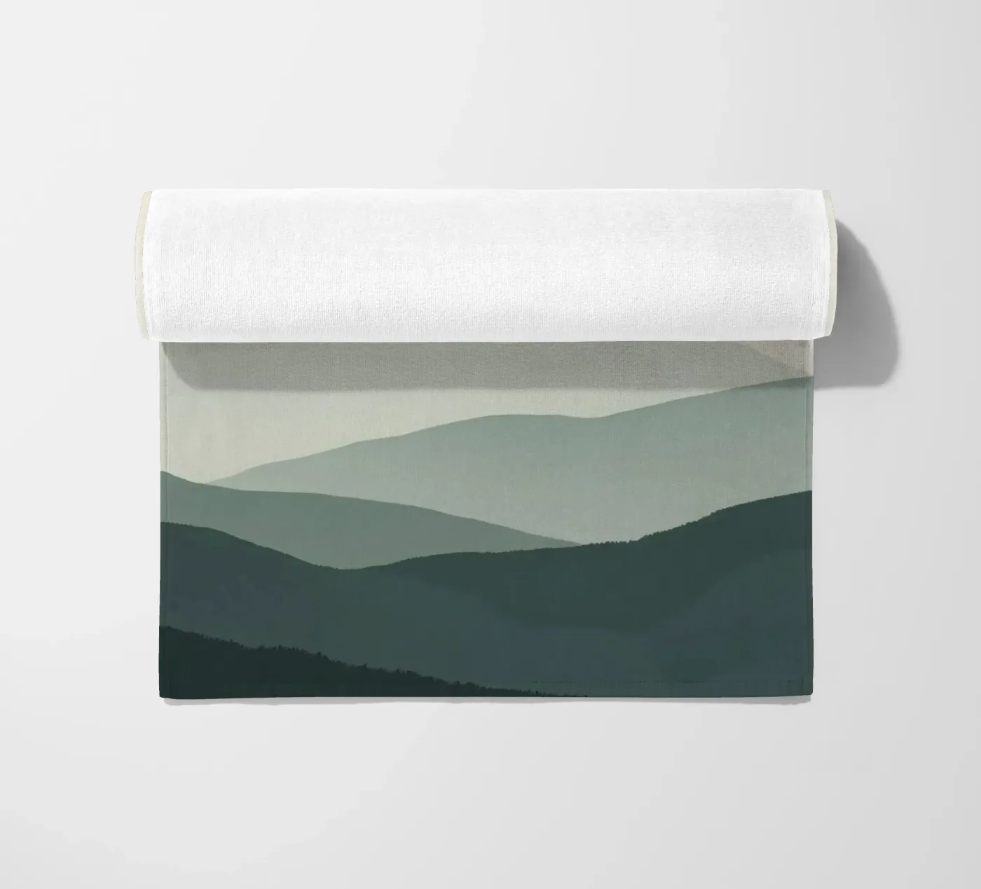 Watercolor Layered Mountain Ranges beach towel by DesignDoodle