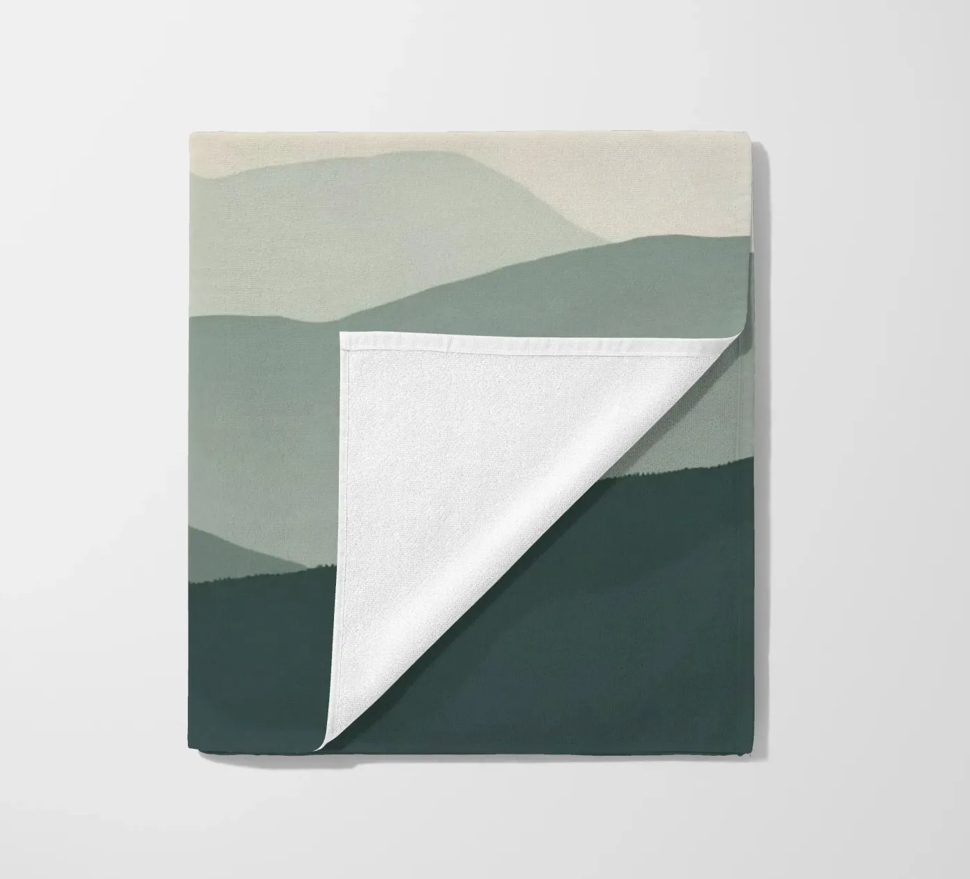 Watercolor Layered Mountain Ranges beach towel by DesignDoodle