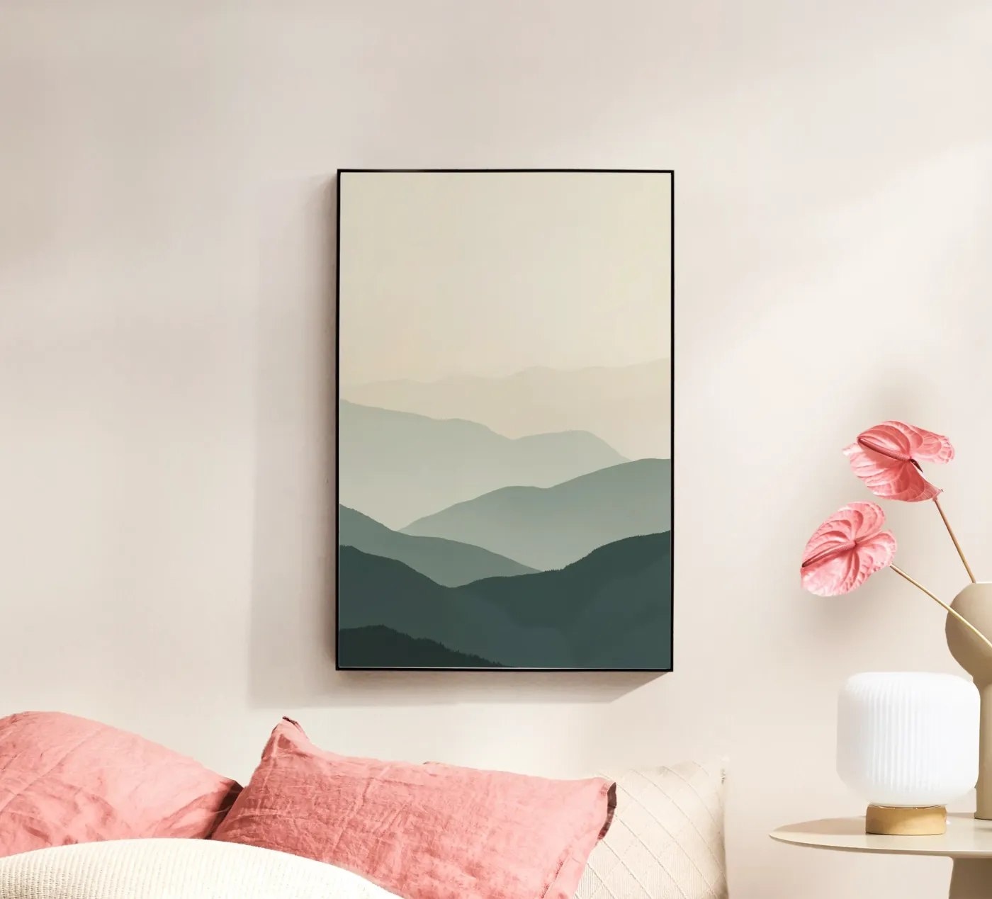 Watercolor Layered Mountain Ranges plexiglass da DesignDoodle