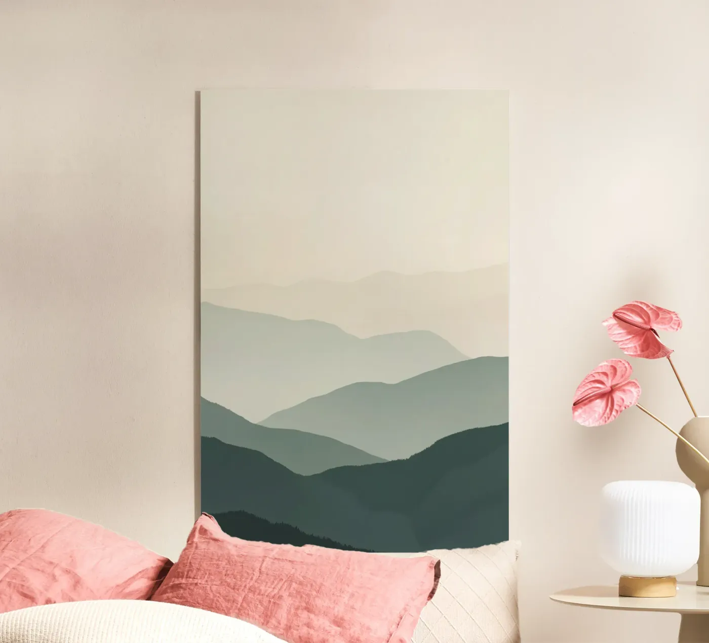 Watercolor Layered Mountain Ranges plexiglass da DesignDoodle