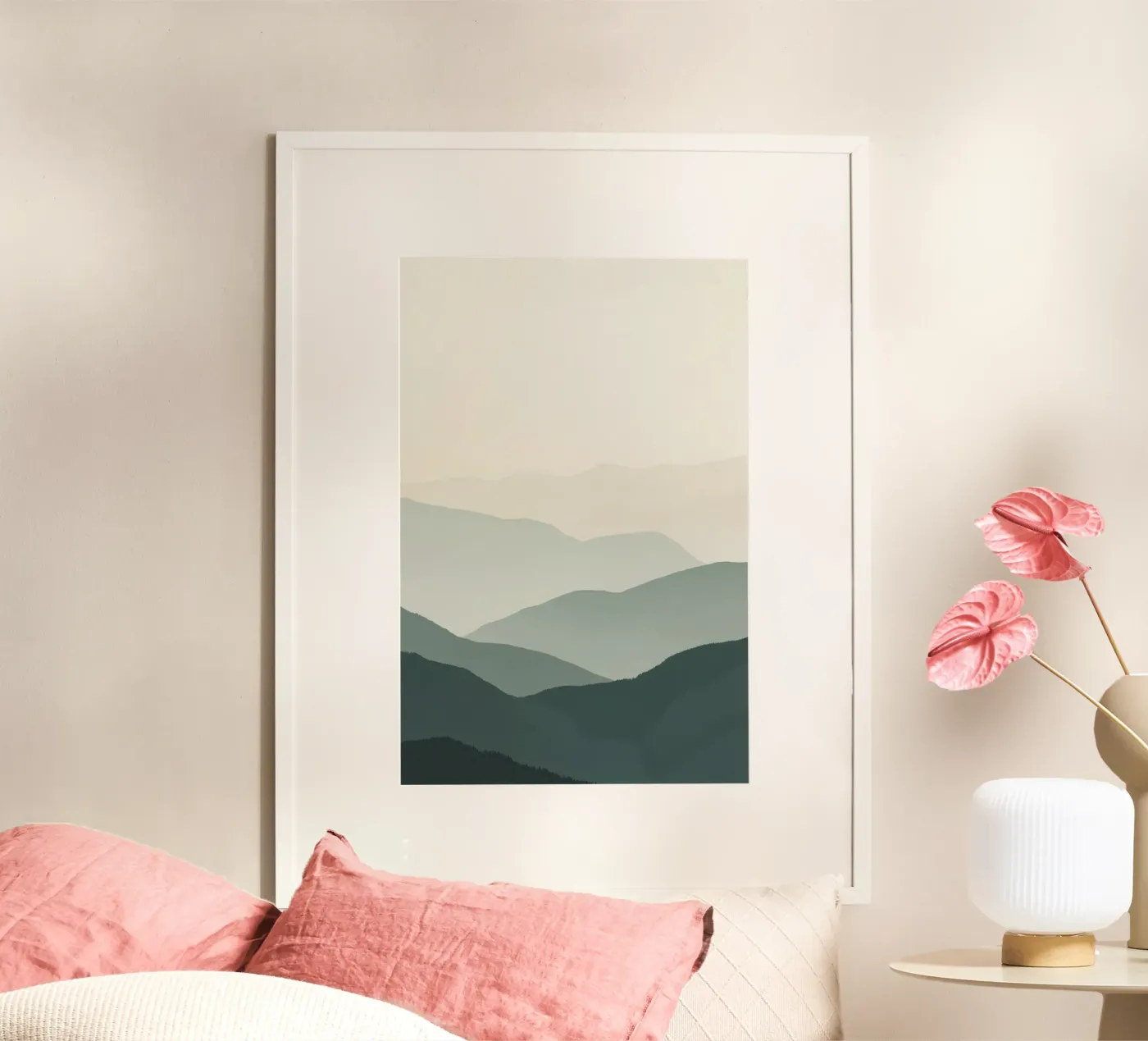 Watercolor Layered Mountain Ranges poster da DesignDoodle