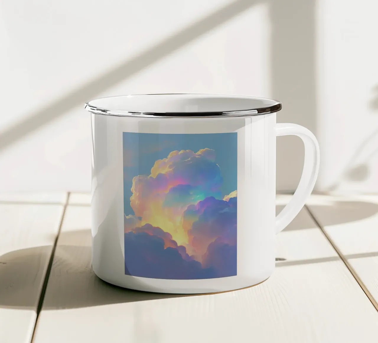 colorful light clouds tazza in smalto da Grant