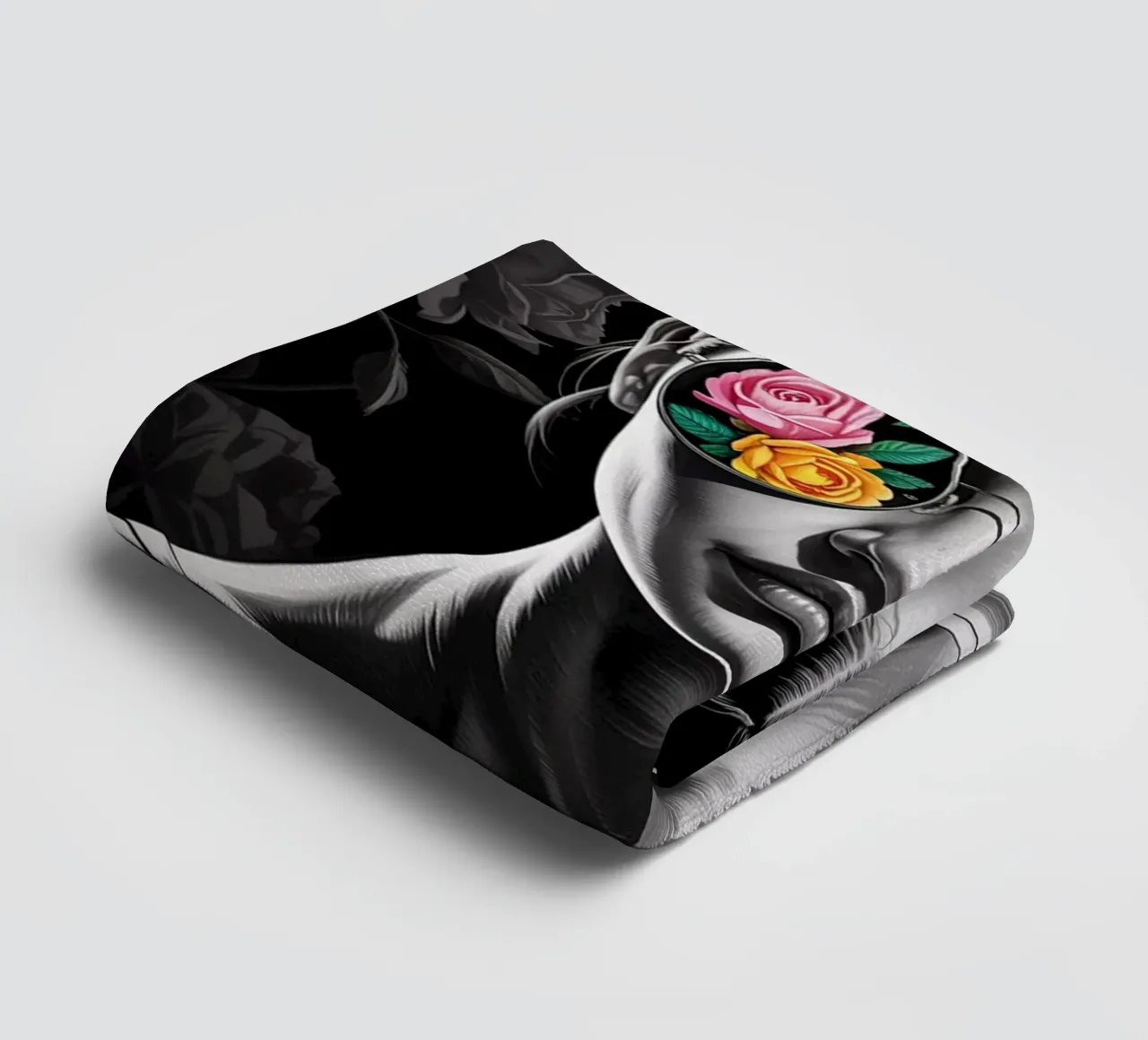 Donna con occhiali a fiori asciugamano da bagno da BenCoStyle
