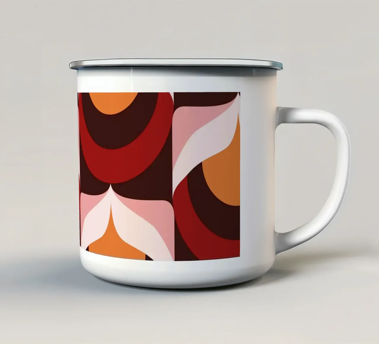 Retro Sunset tazza in smalto da nicigabrieldesigns
