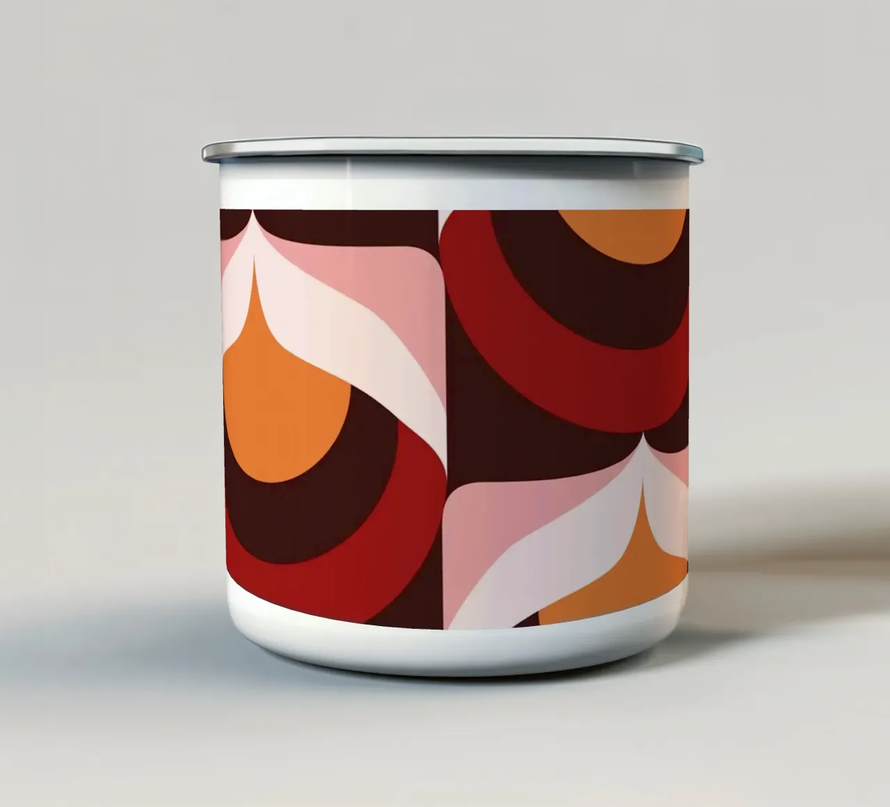 Retro Sunset tazza in smalto da nicigabrieldesigns