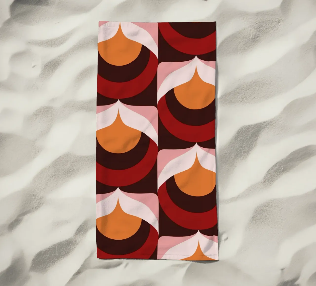 Retro Sunset telo mare da nicigabrieldesigns