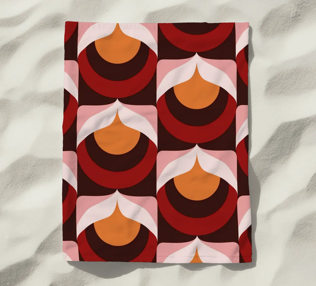 Retro Sunset telo mare da nicigabrieldesigns