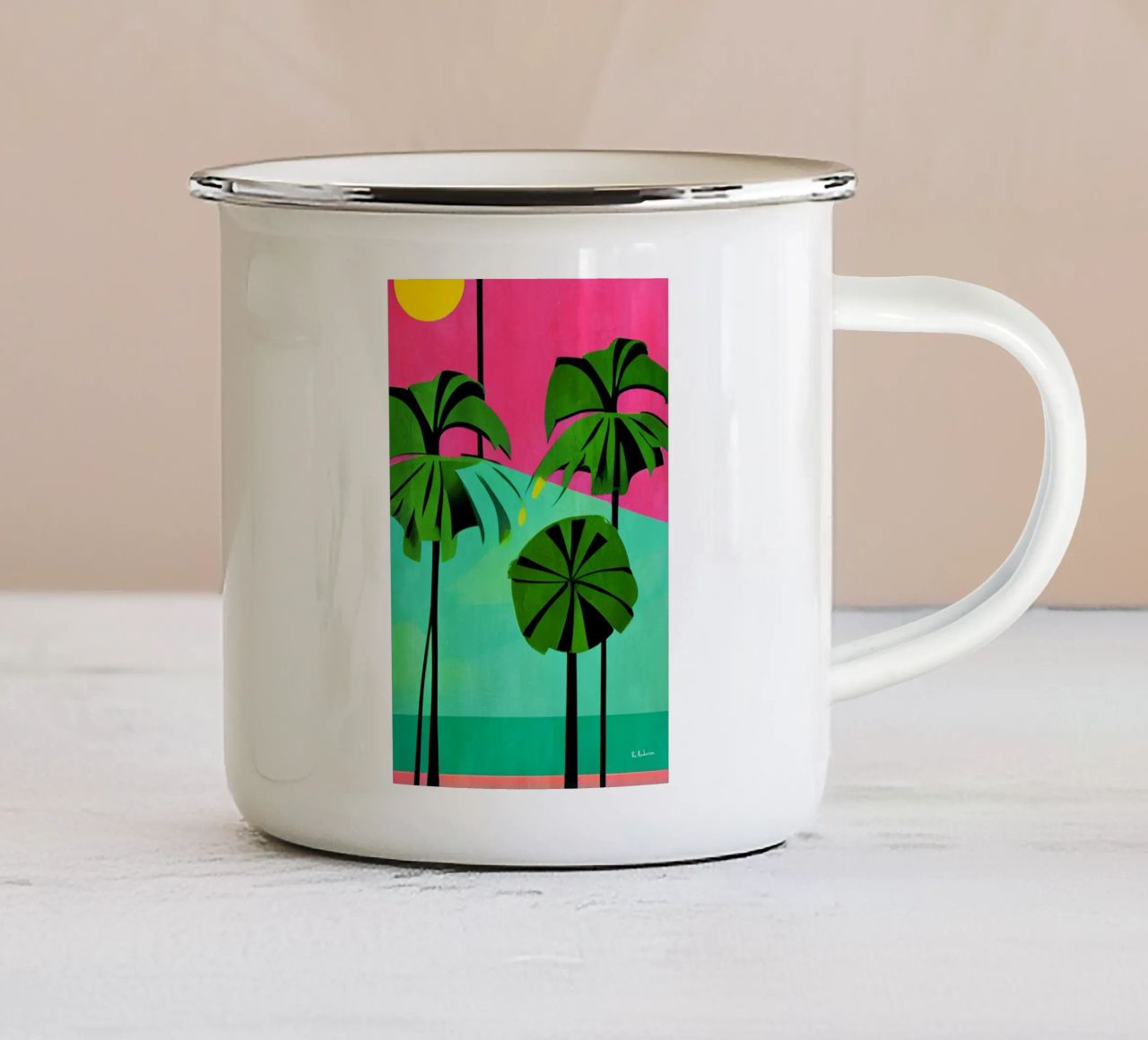 Sunny Side Up tazza in smalto da Bo Anderson