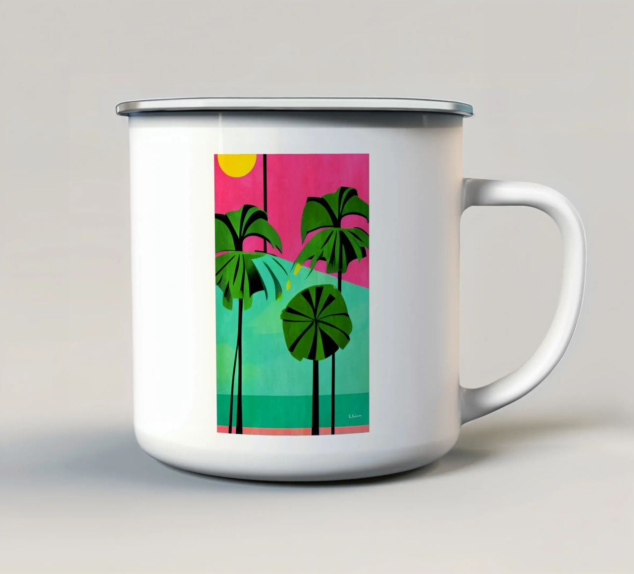 Sunny Side Up tazza in smalto da Bo Anderson