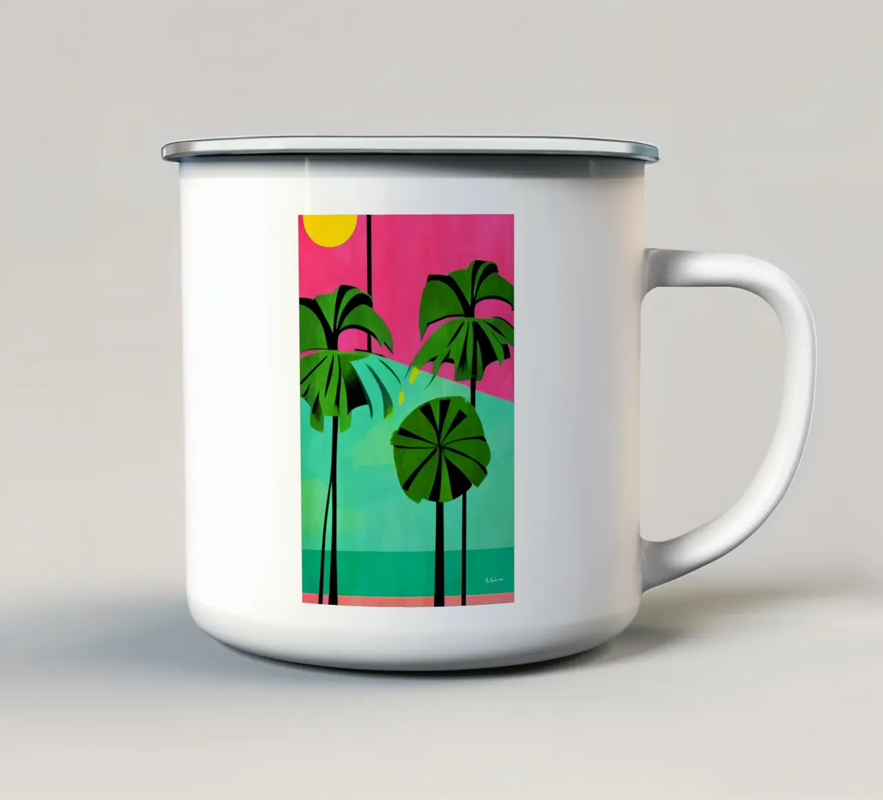 Sunny Side Up taza de esmalte de Bo Anderson