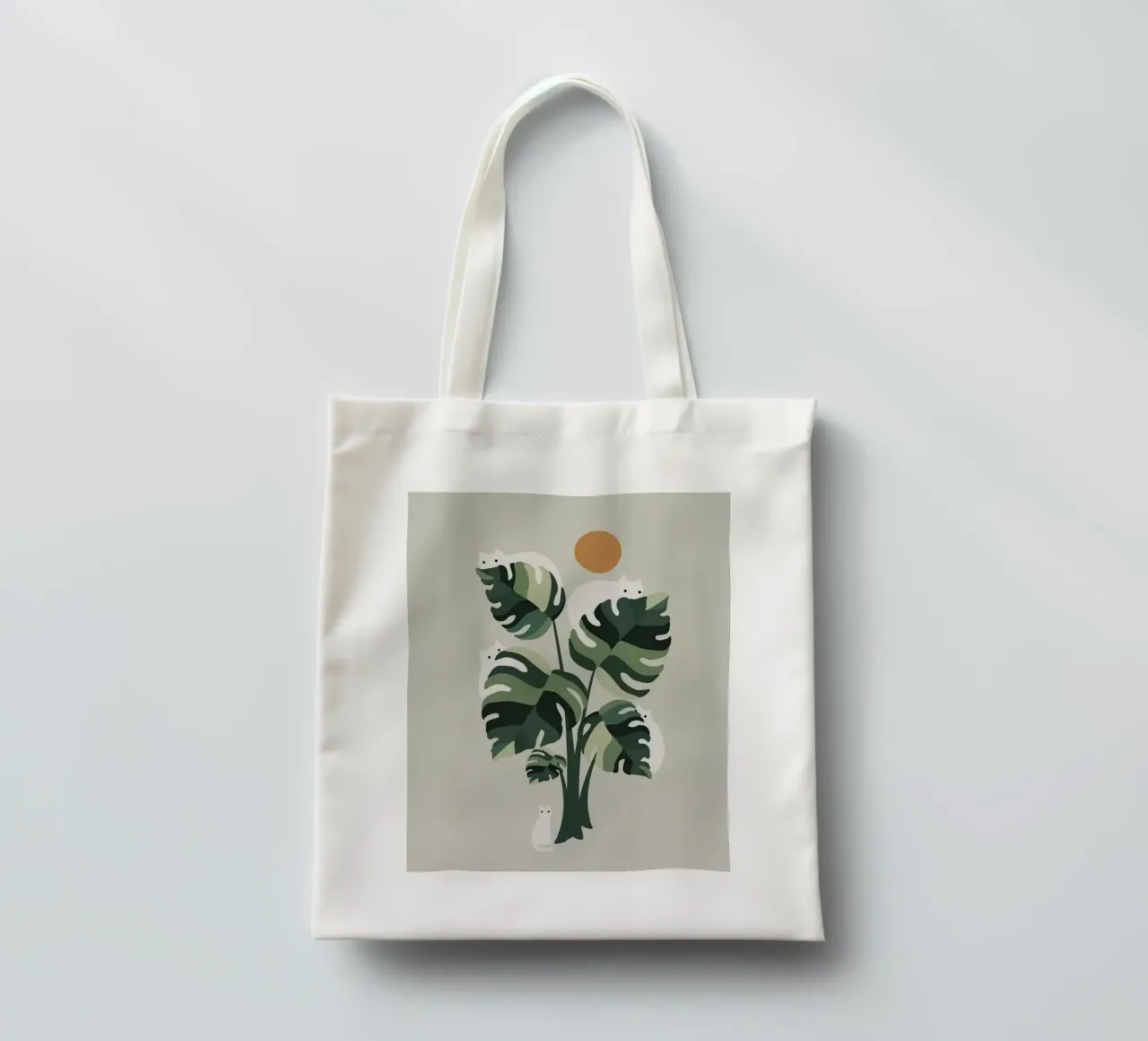 cat on branch borsa in juta da comura