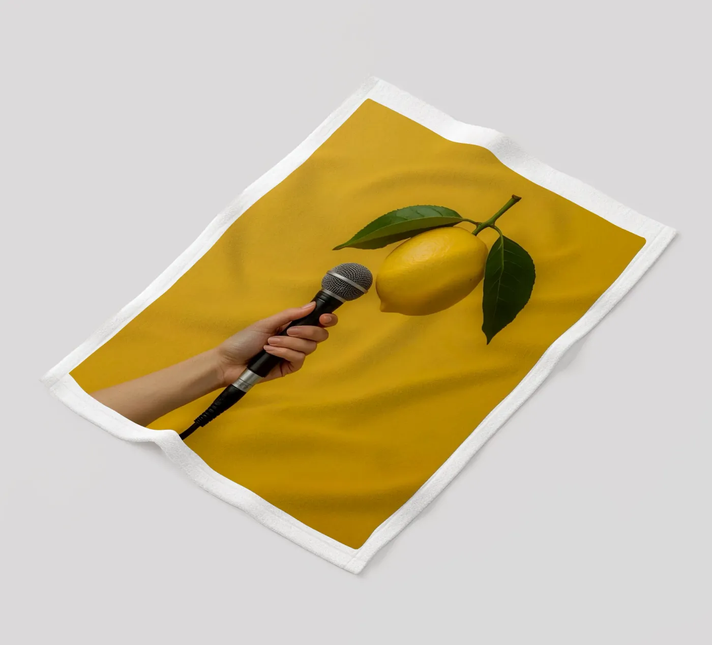 Lemon Techniques fleece blanket by DesignDoodle
