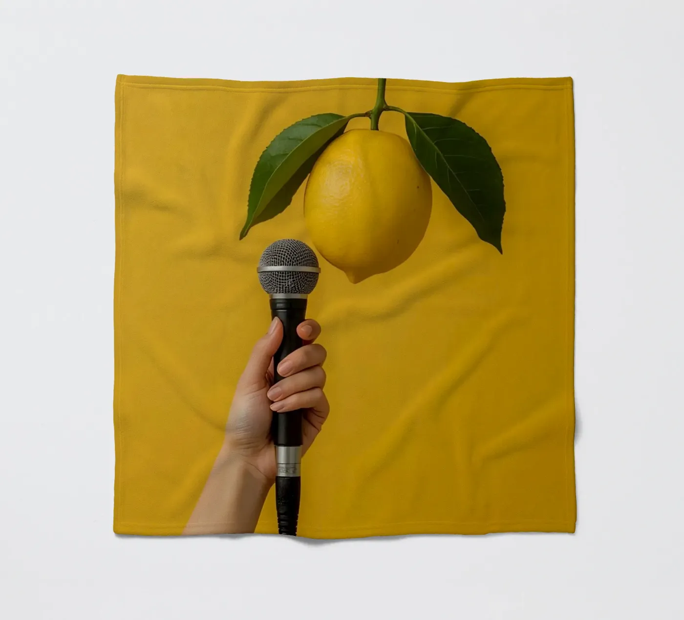 Lemon Techniques fleece blanket by DesignDoodle