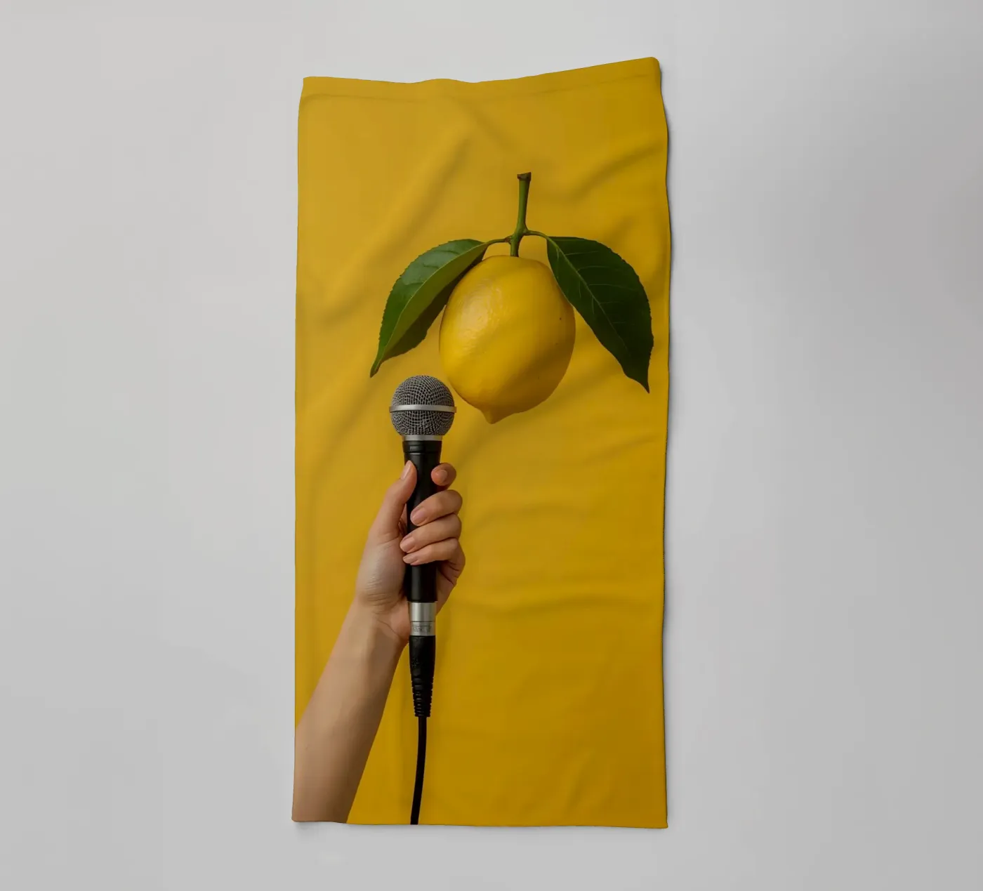 Lemon Techniques towel by DesignDoodle