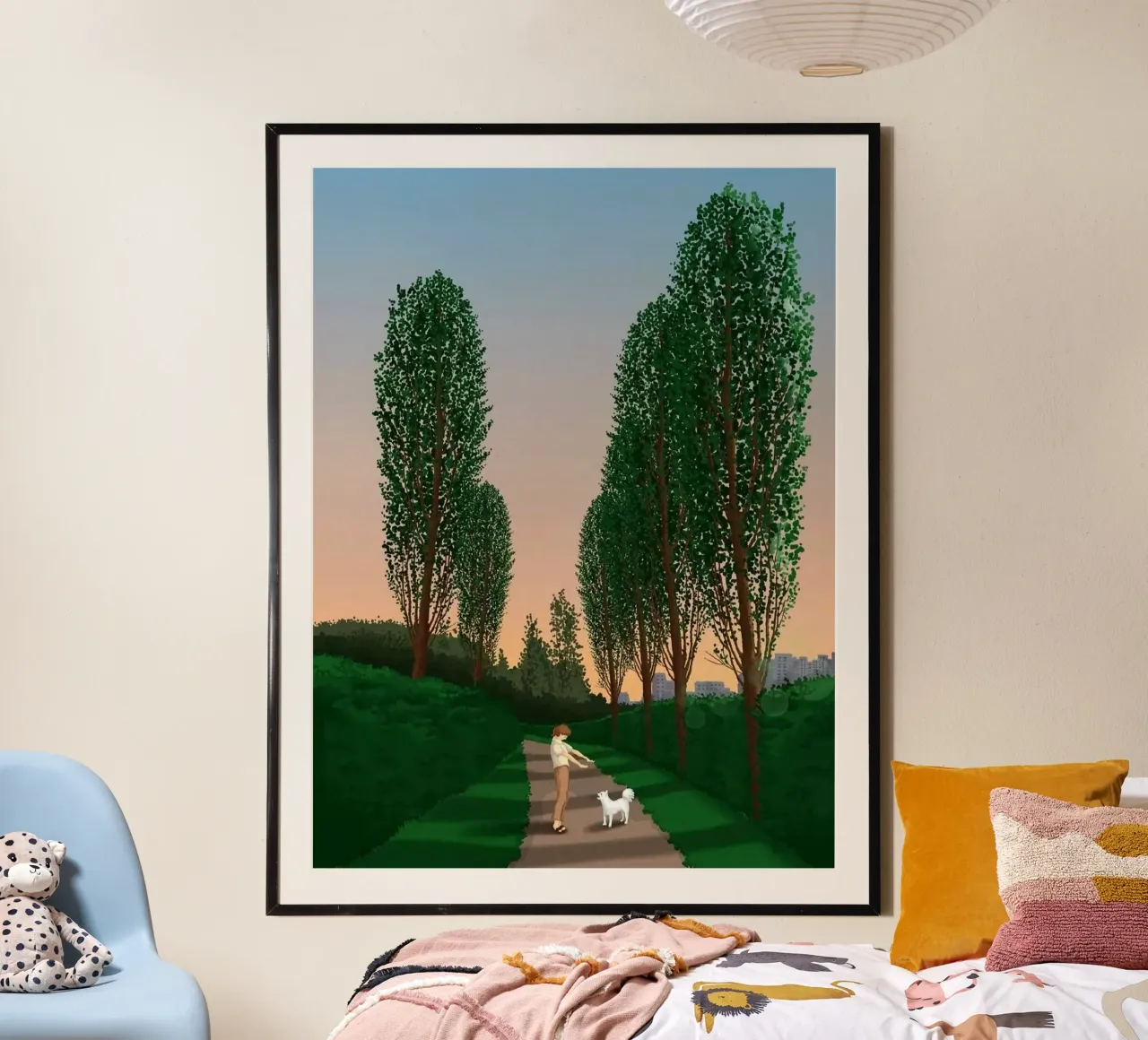 man and cat play on the road carta hahnemühle da Grant