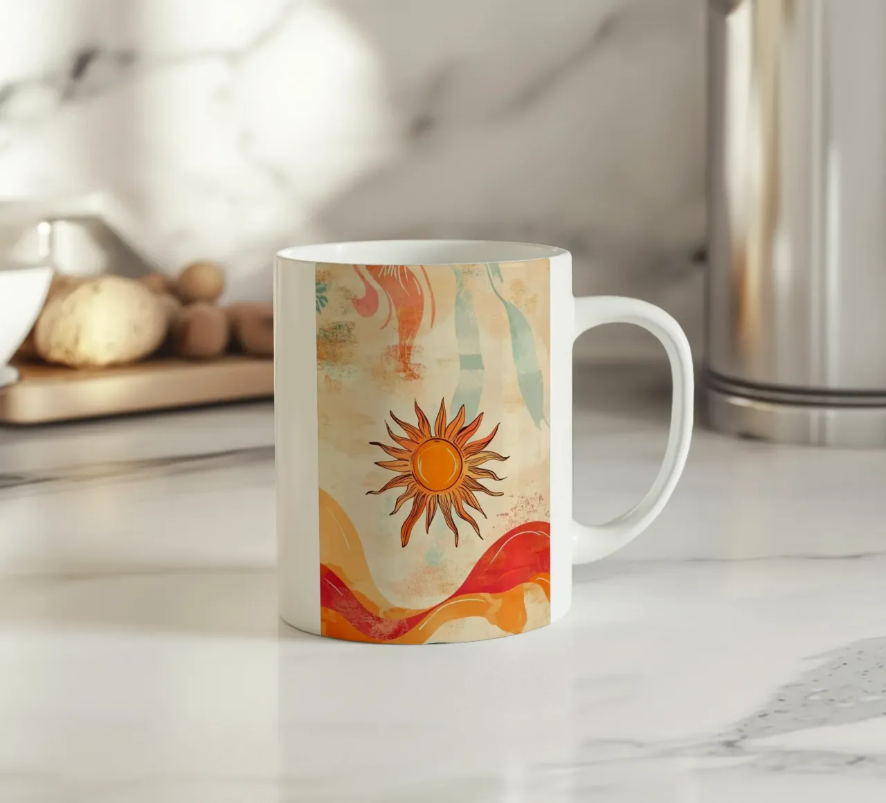 sunlight in curve shape tazza in ceramica da comura