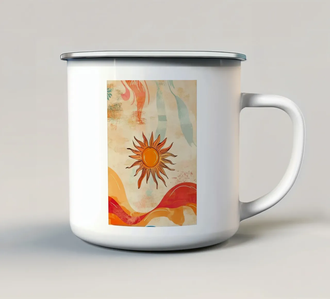 sunlight in curve shape tazza in smalto da comura