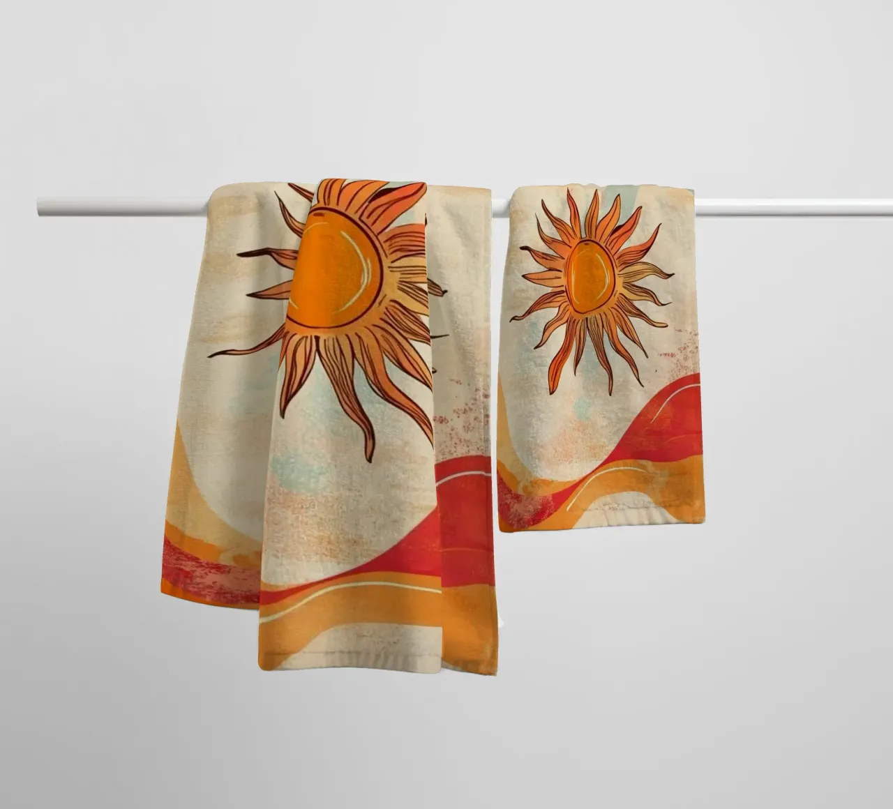 sunlight in curve shape asciugamano da bagno da comura