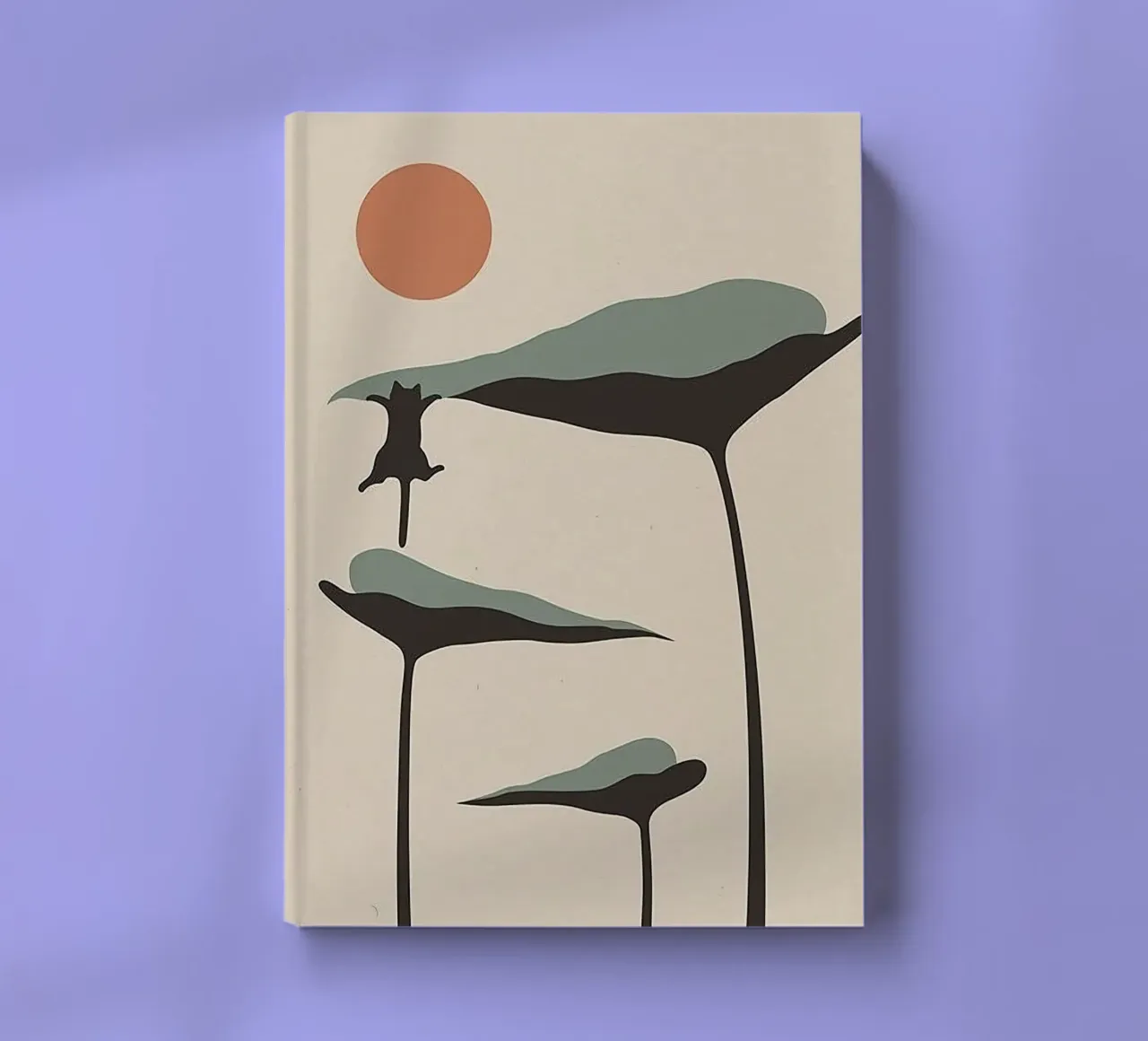 cat climb on the branch notebook by Grant