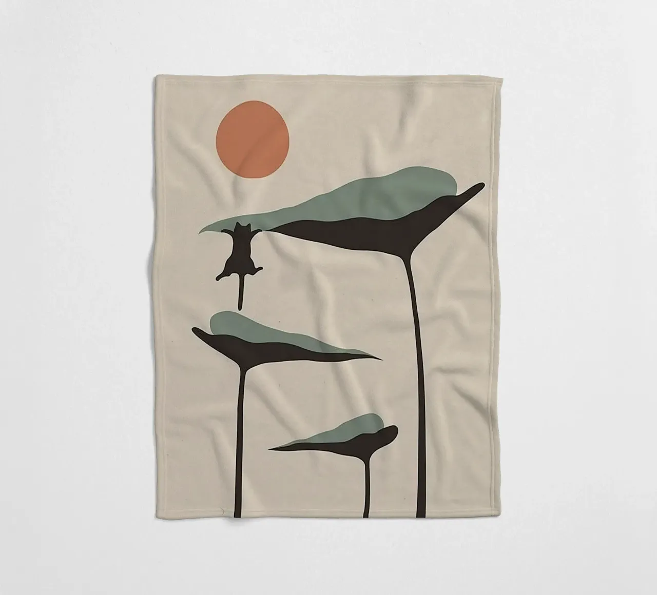cat climb on the branch coperta in pile da Grant