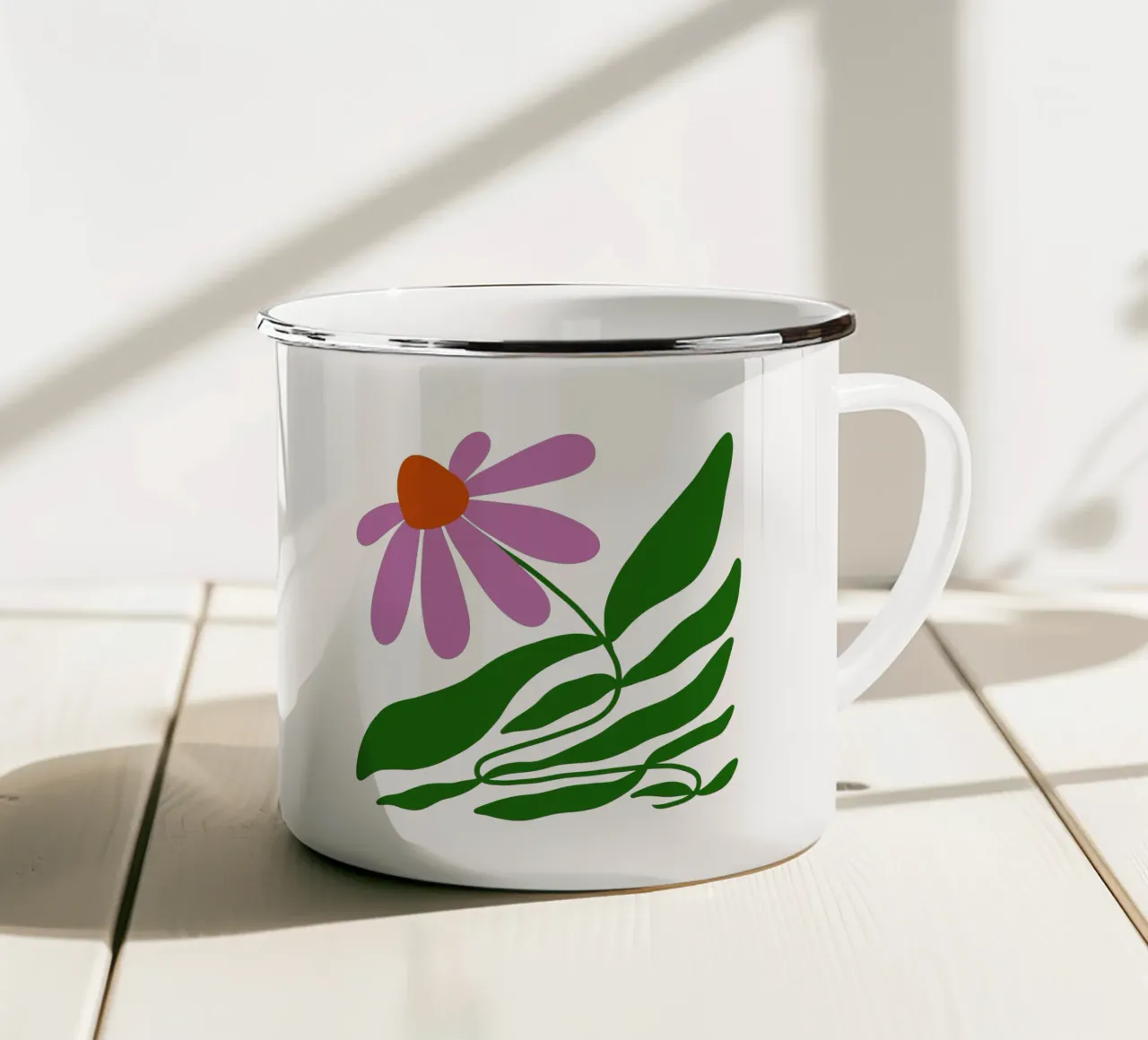 Echinacea flower tazza in smalto da TijanaArtStudio88