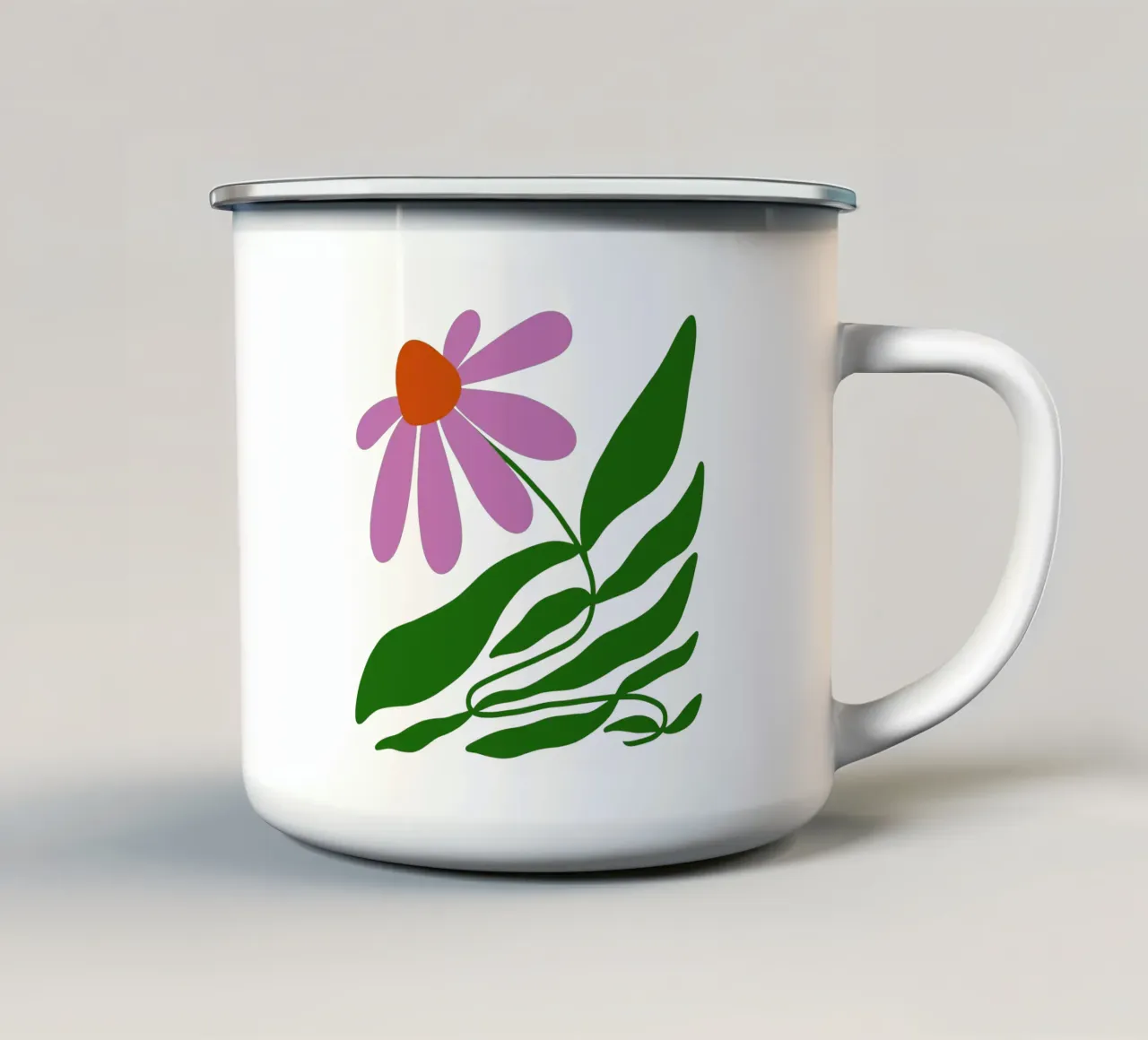 Echinacea flower tazza in smalto da TijanaArtStudio88