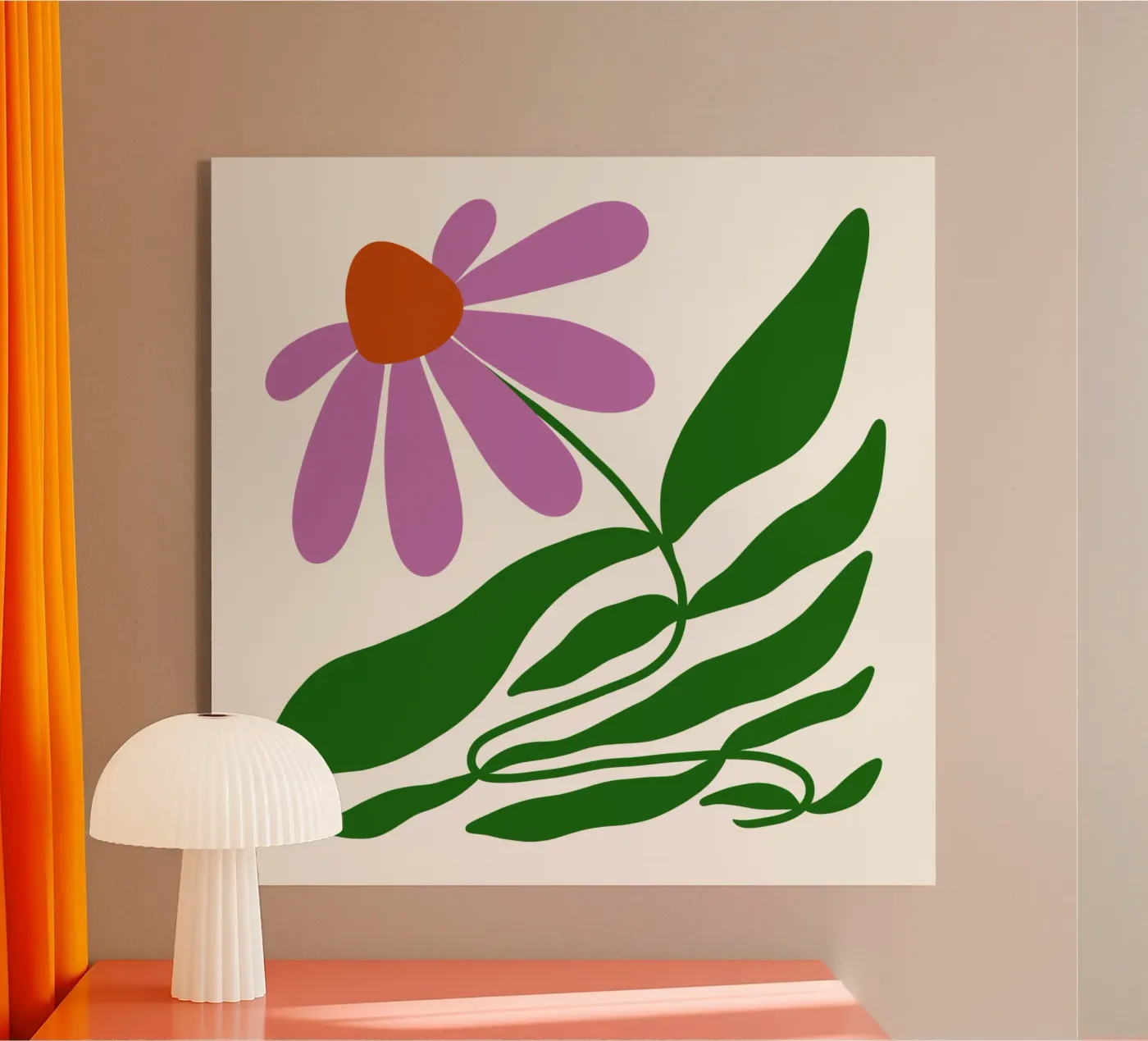 Echinacea flower acrylic glass by TijanaArtStudio88