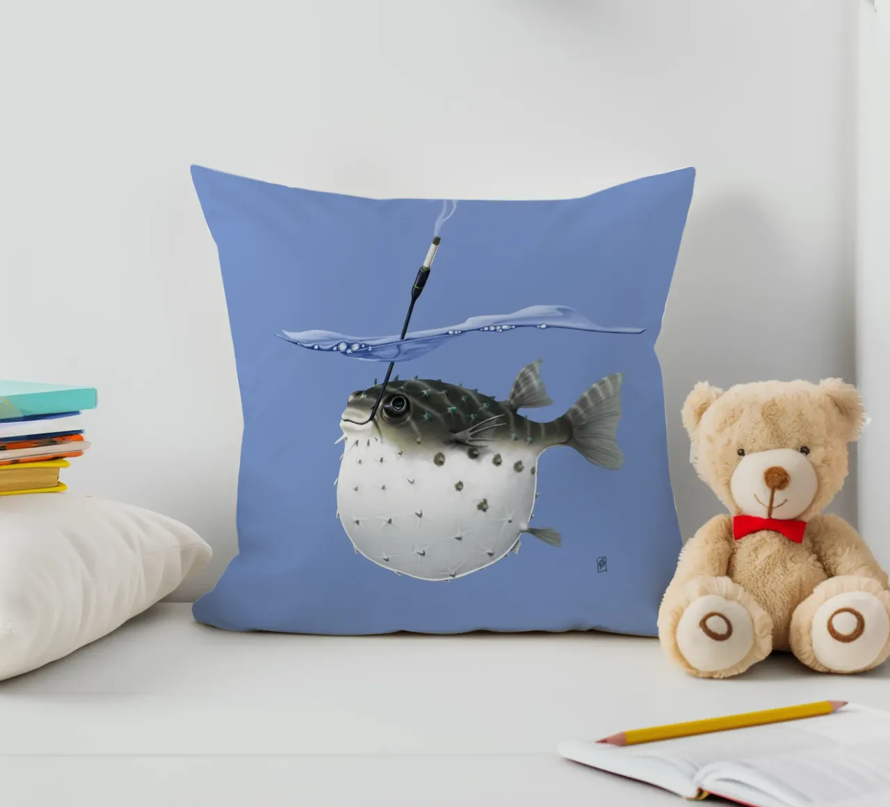 Take it outside (Coloured) cuscino da Rob Art | Illustration