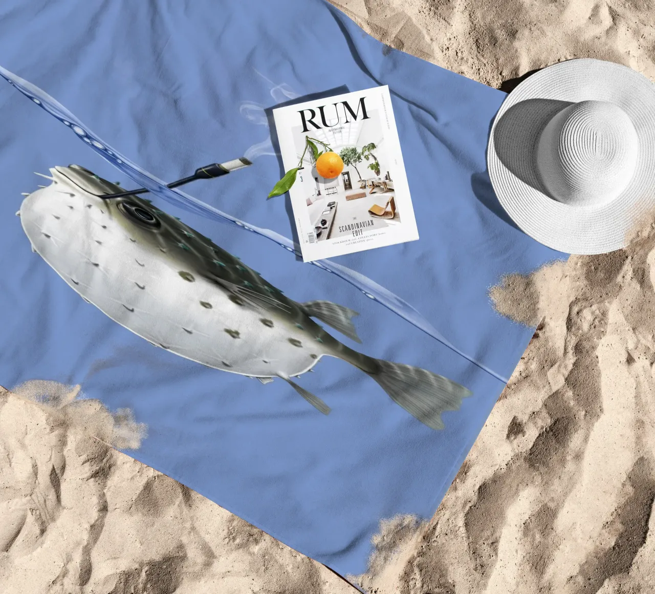 Take it outside (Coloured) telo mare da Rob Art | Illustration