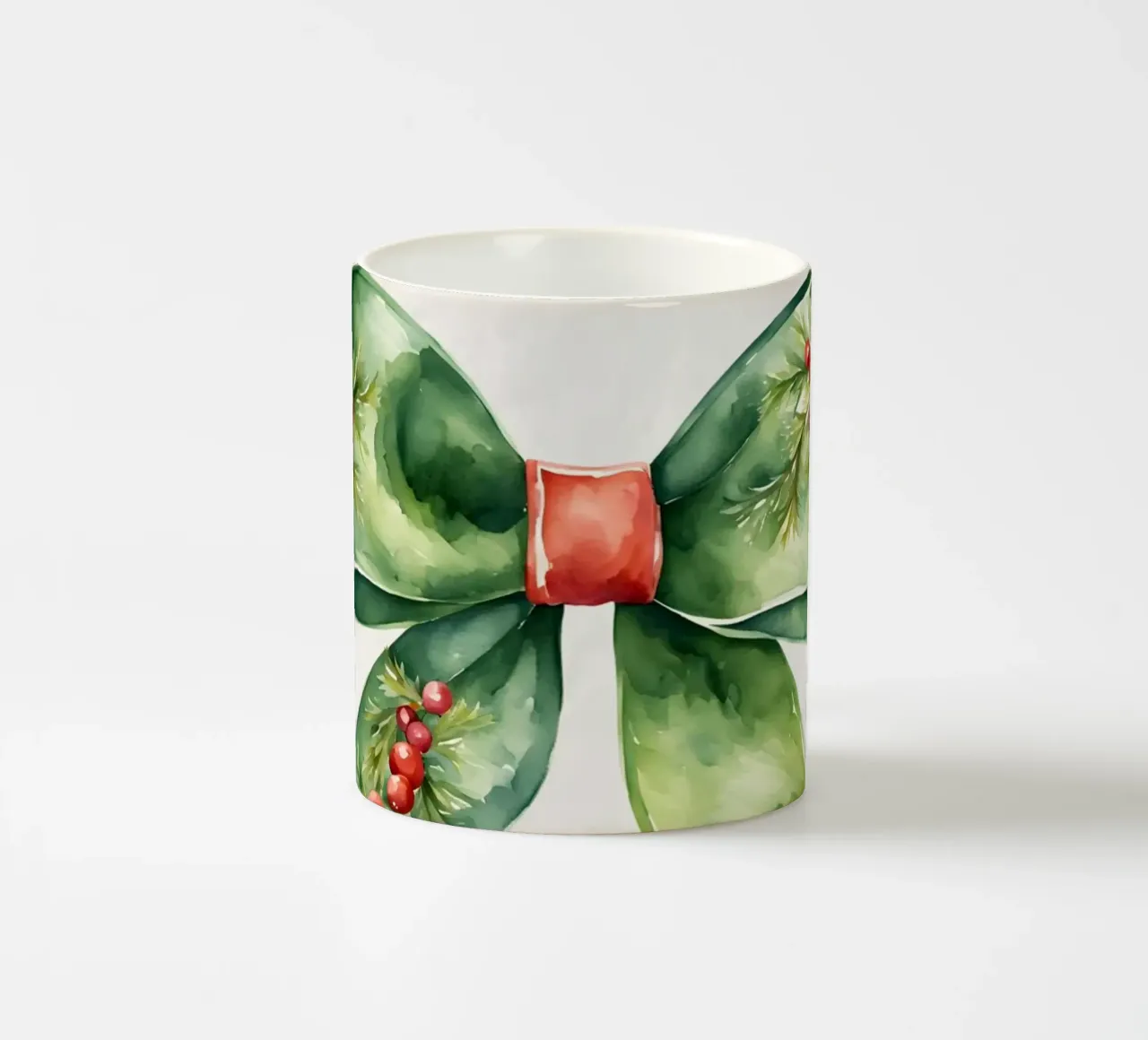 Nastro di Natale verde rosso tazza in ceramica da Studio Vibe