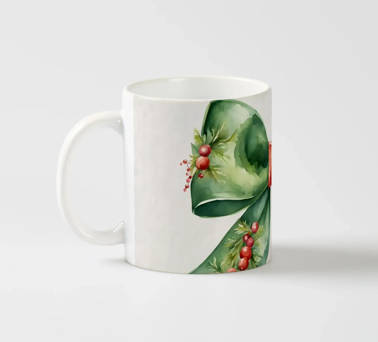 Nastro di Natale verde rosso tazza in ceramica da Studio Vibe