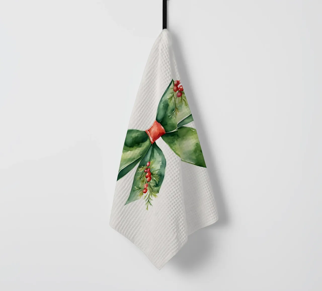 Boucle de Noël Vert Rouge torchon de Studio Vibe