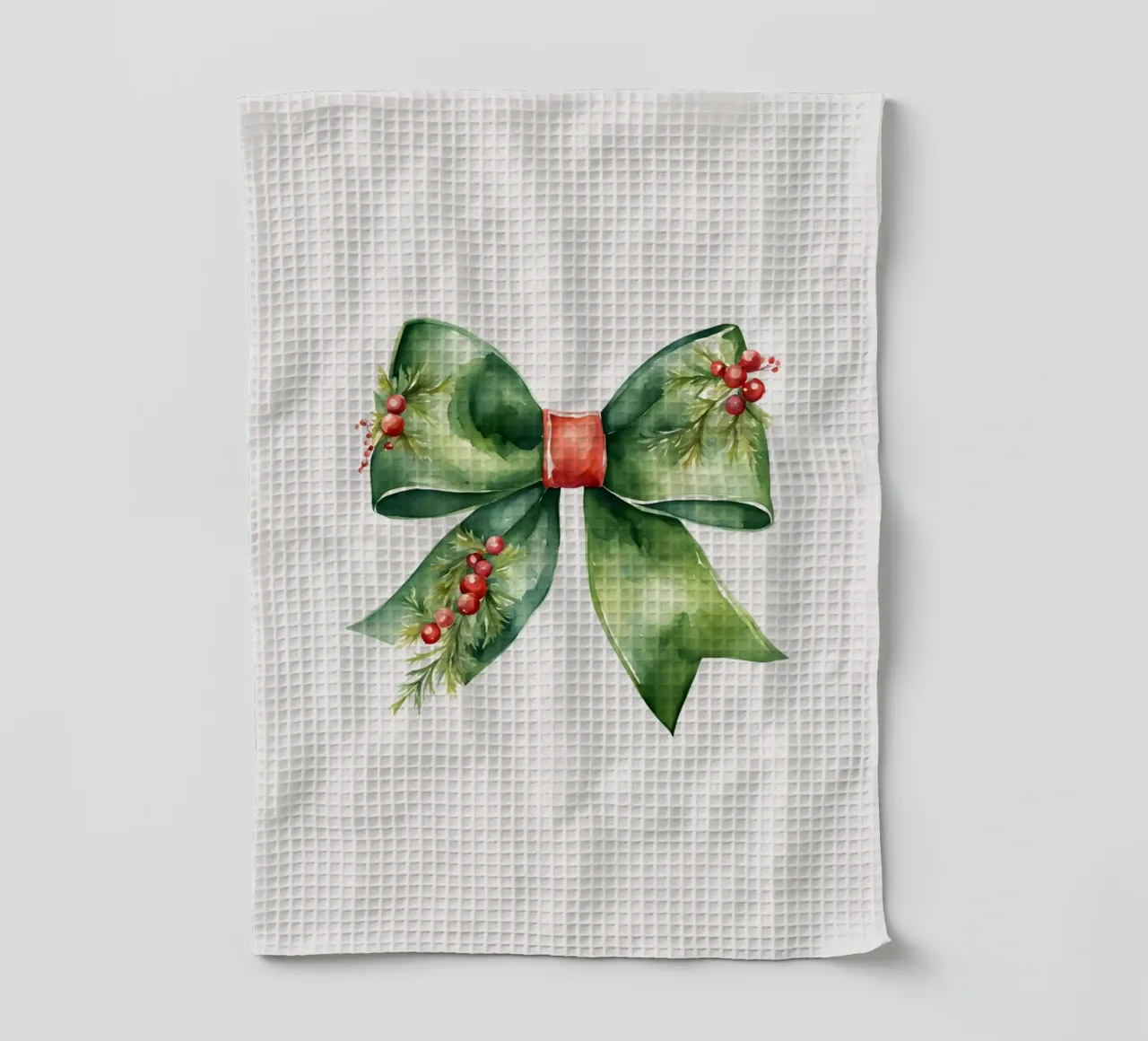 Boucle de Noël Vert Rouge torchon de Studio Vibe