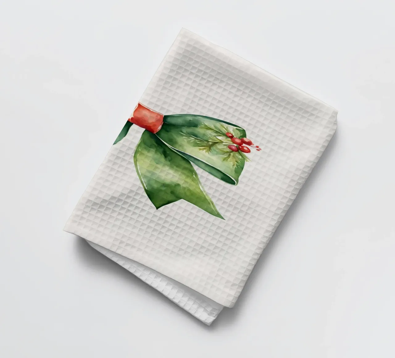 Boucle de Noël Vert Rouge torchon de Studio Vibe
