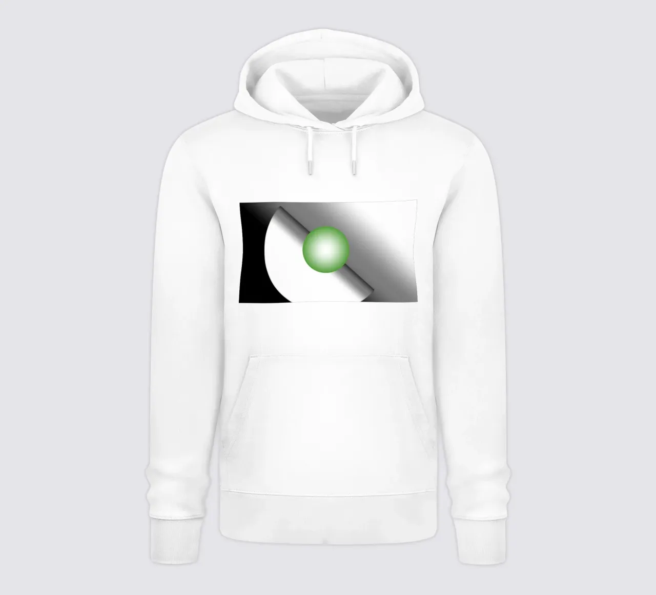 Illustrazione 3D con sfera verde felpa con cappuccio da BenCoStyle