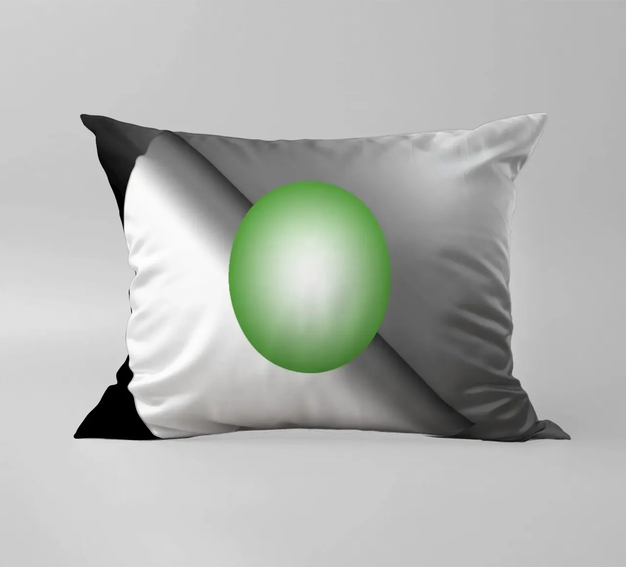 Illustrazione 3D con sfera verde cuscino da BenCoStyle