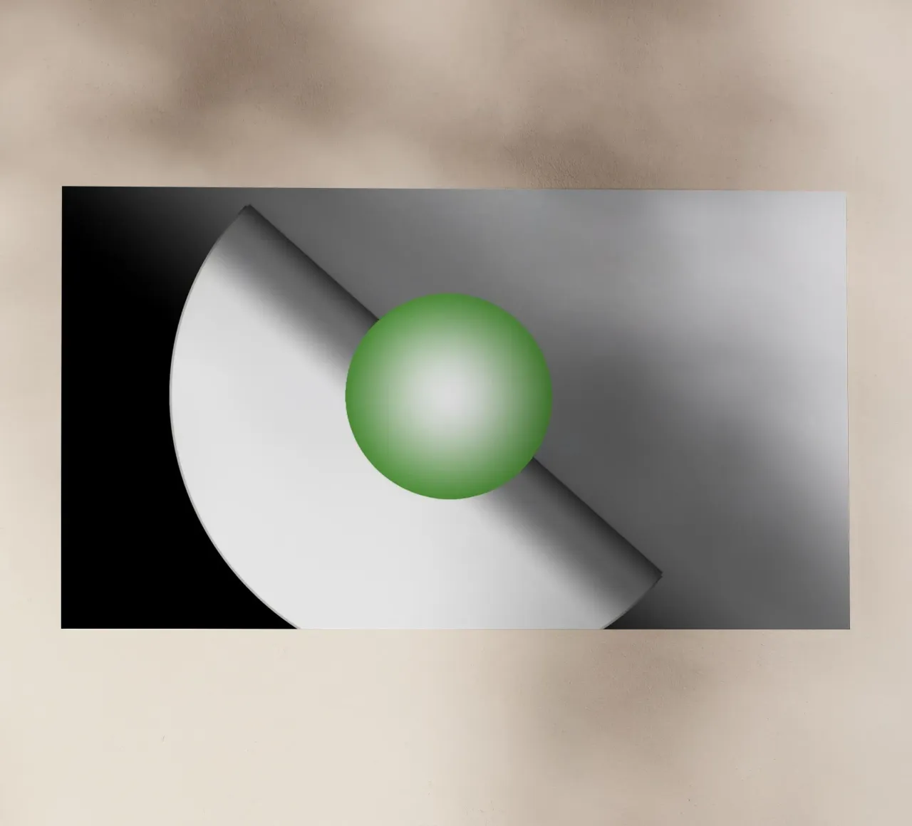 Illustrazione 3D con sfera verde pellicola backlit da BenCoStyle