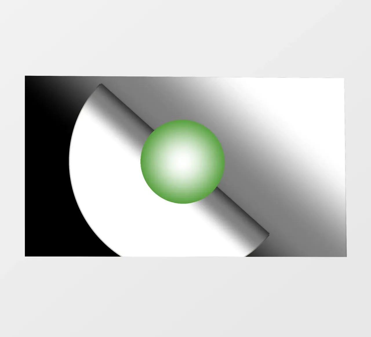 Illustrazione 3D con sfera verde pellicola backlit da BenCoStyle