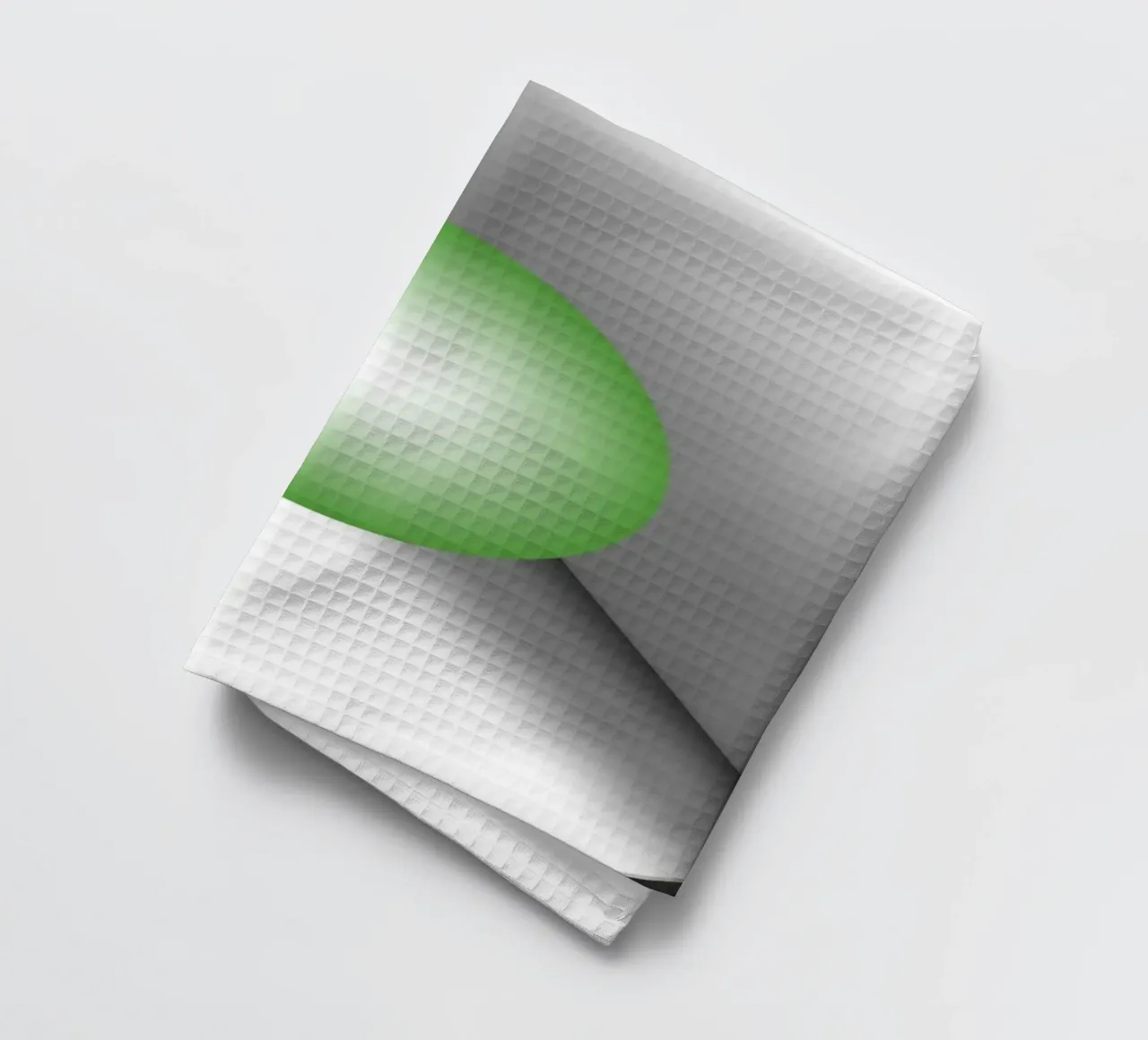 Illustrazione 3D con sfera verde canovaccio da cucina da BenCoStyle