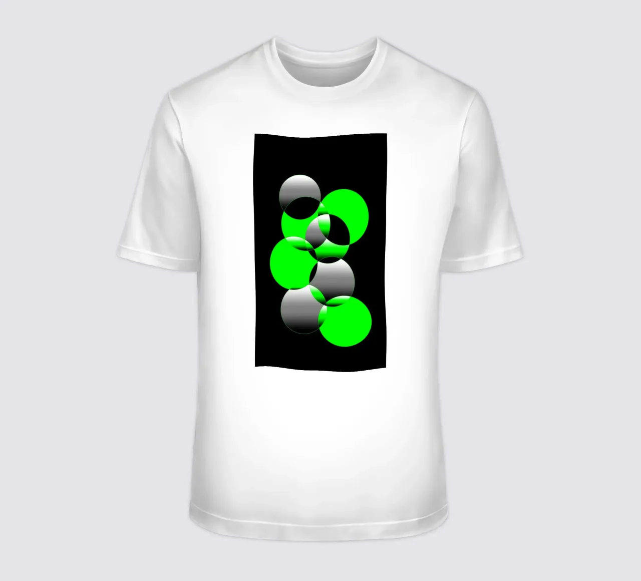 Design verde e nero con cerchi t-shirt da BenCoStyle