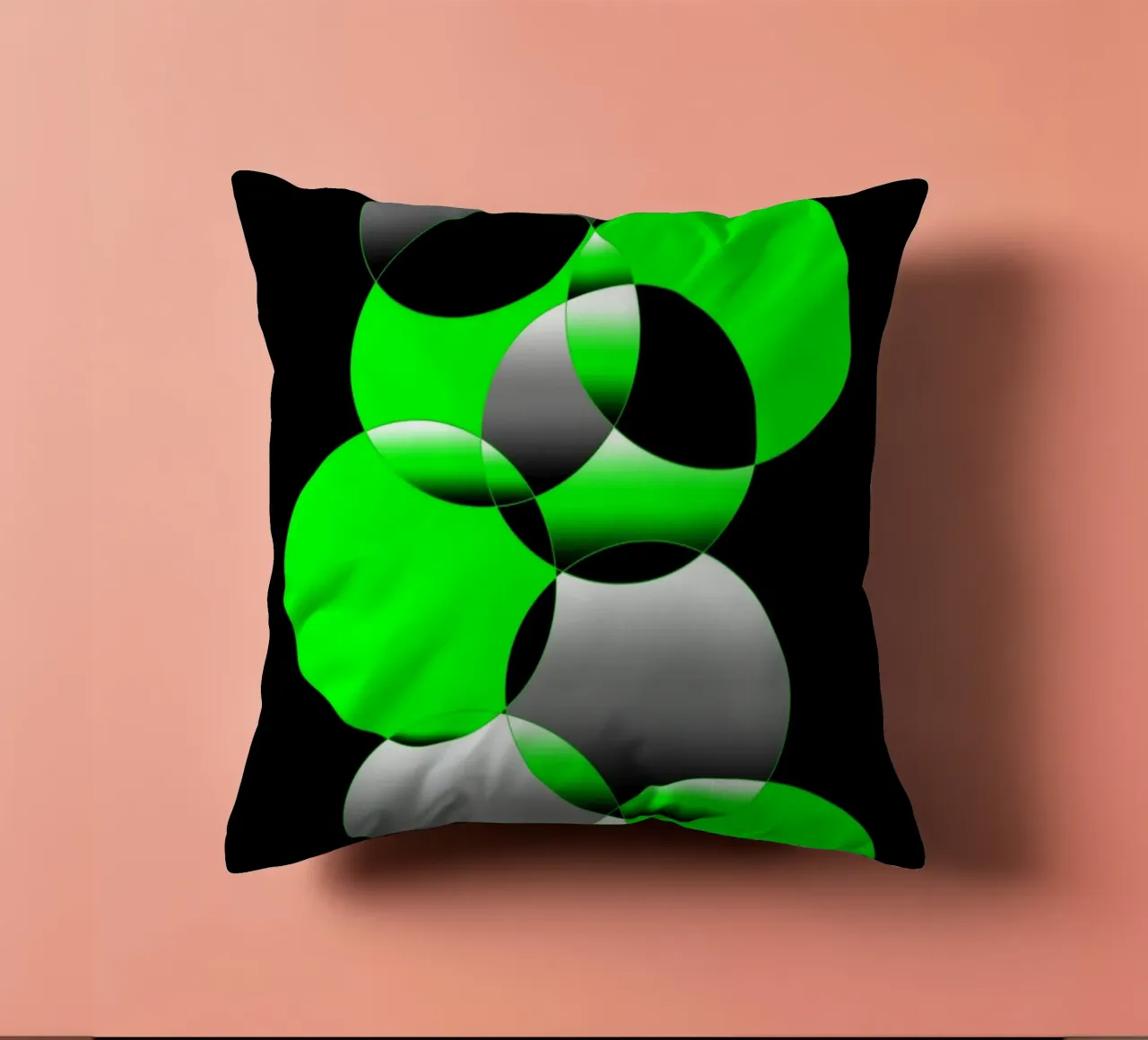 Design verde e nero con cerchi cuscino da BenCoStyle