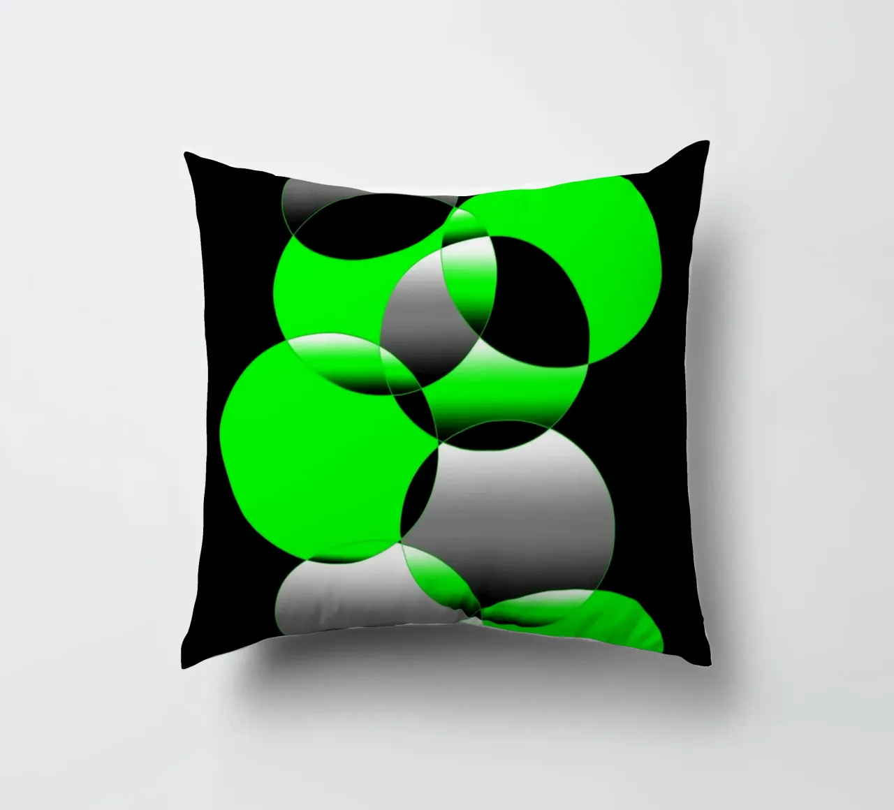 Design verde e nero con cerchi cuscino da BenCoStyle