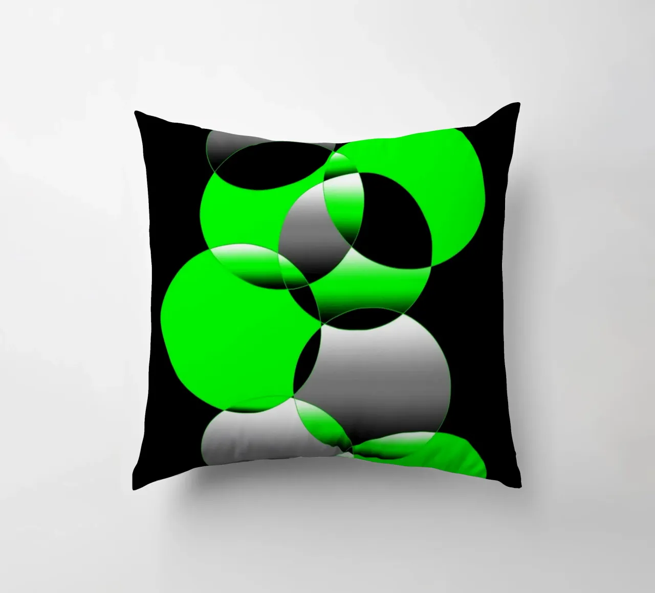 Design verde e nero con cerchi cuscino da BenCoStyle