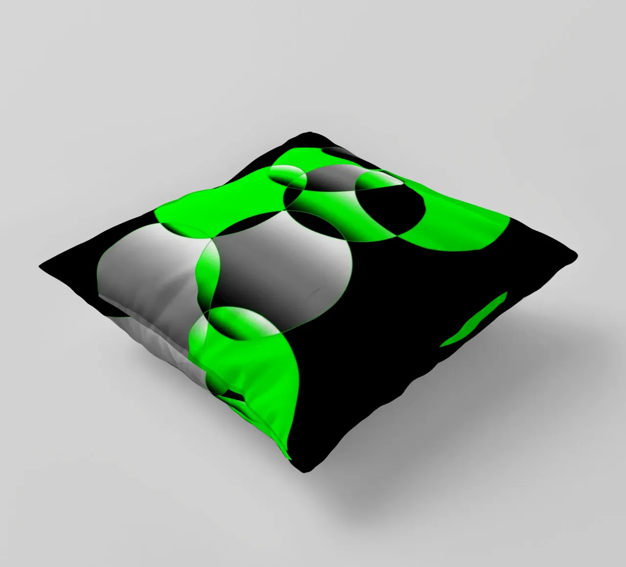Design verde e nero con cerchi cuscino da BenCoStyle