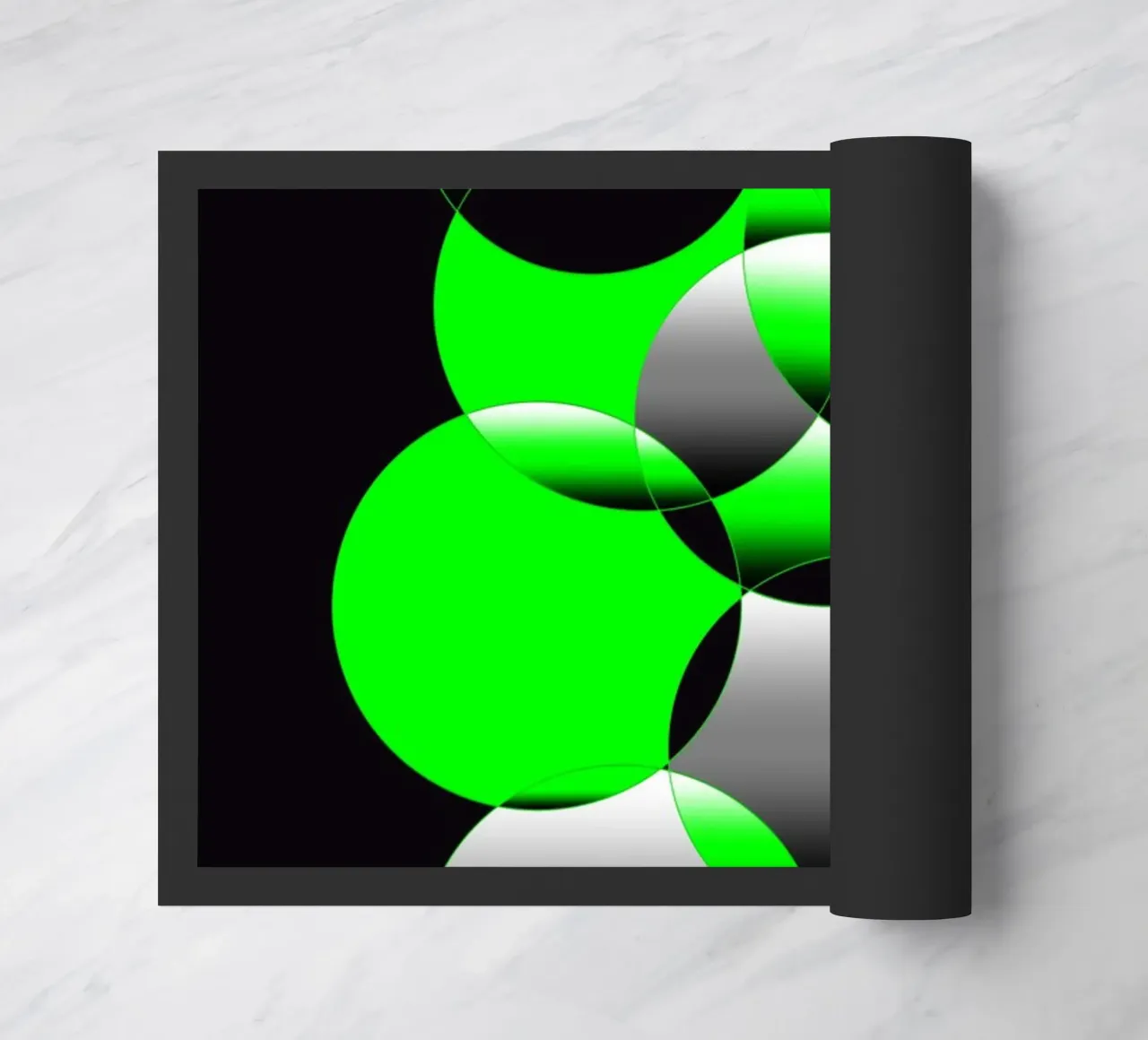 Design verde e nero con cerchi zerbino da BenCoStyle