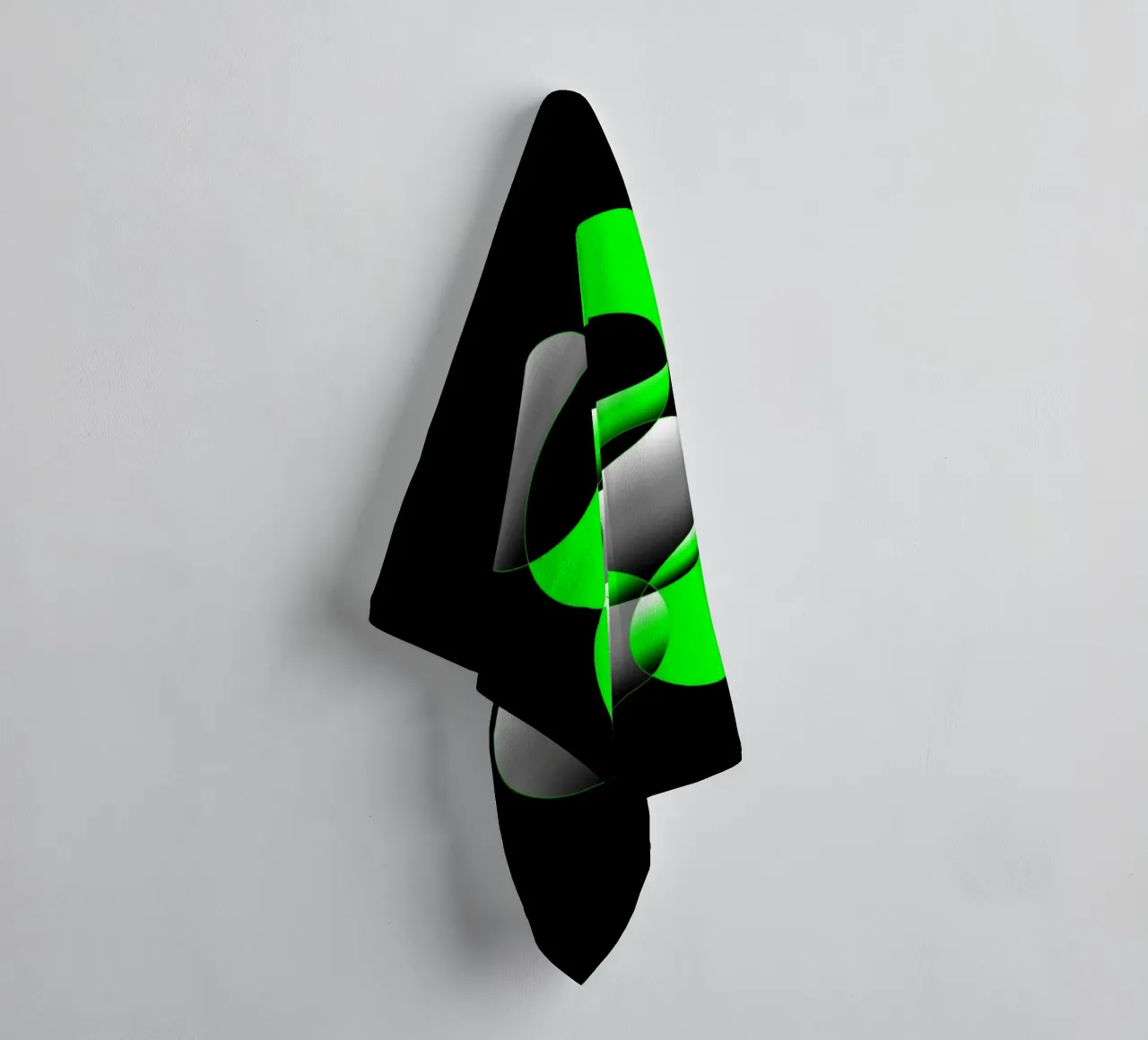 Design vert noir avec des cercles serviette de bain de BenCoStyle