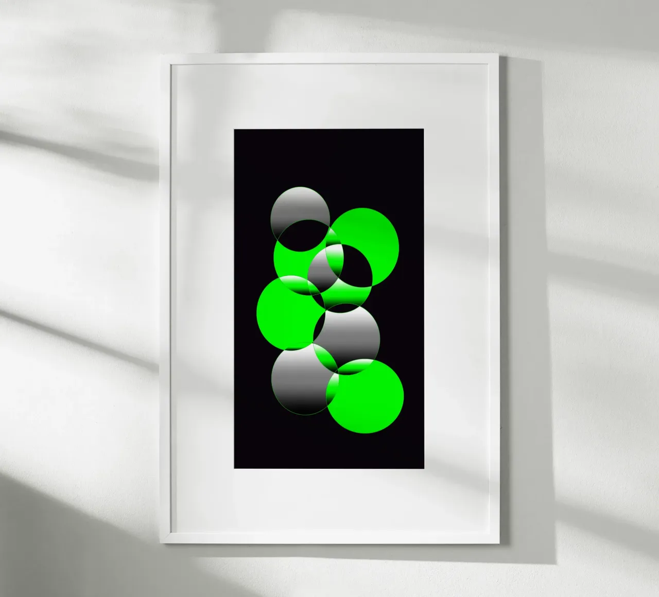 Design verde e nero con cerchi carta hahnemühle da BenCoStyle