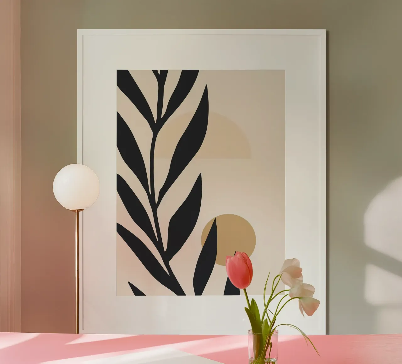 Foglie botaniche minimali carta hahnemühle da Liam Johnson