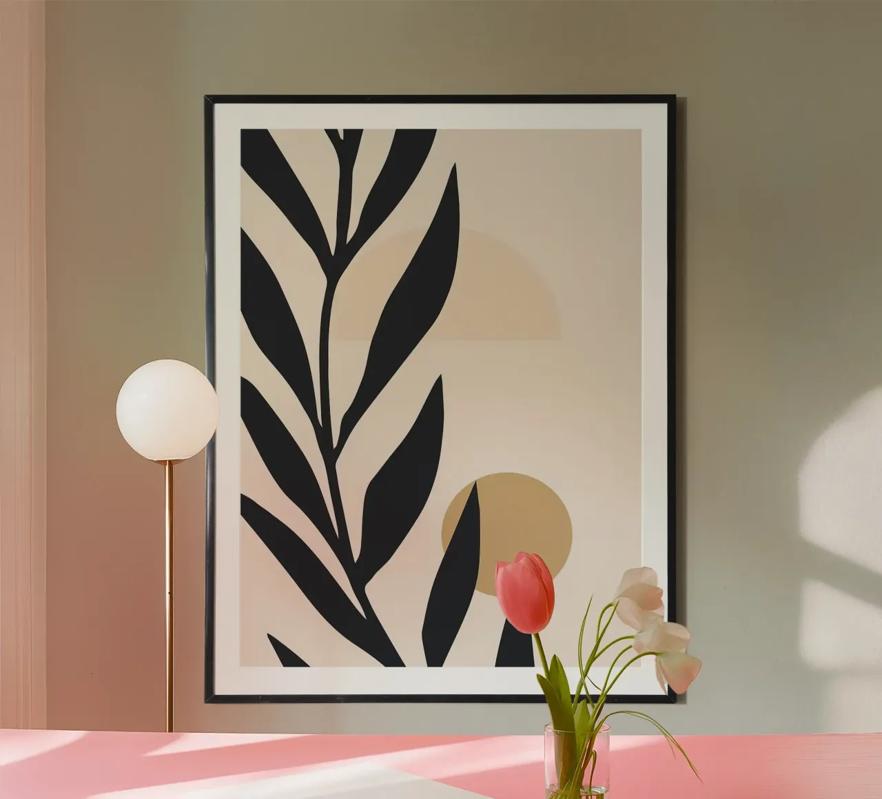 Foglie botaniche minimali carta hahnemühle da Liam Johnson